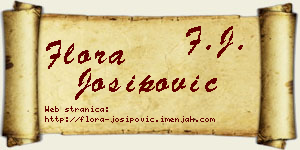 Flora Josipović vizit kartica